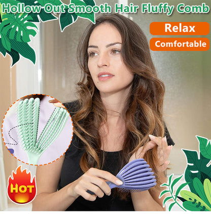 Hollow Out Smooth Hair Fluffy Comb-7